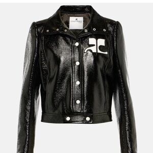 Reedition cropped vinyl jacket